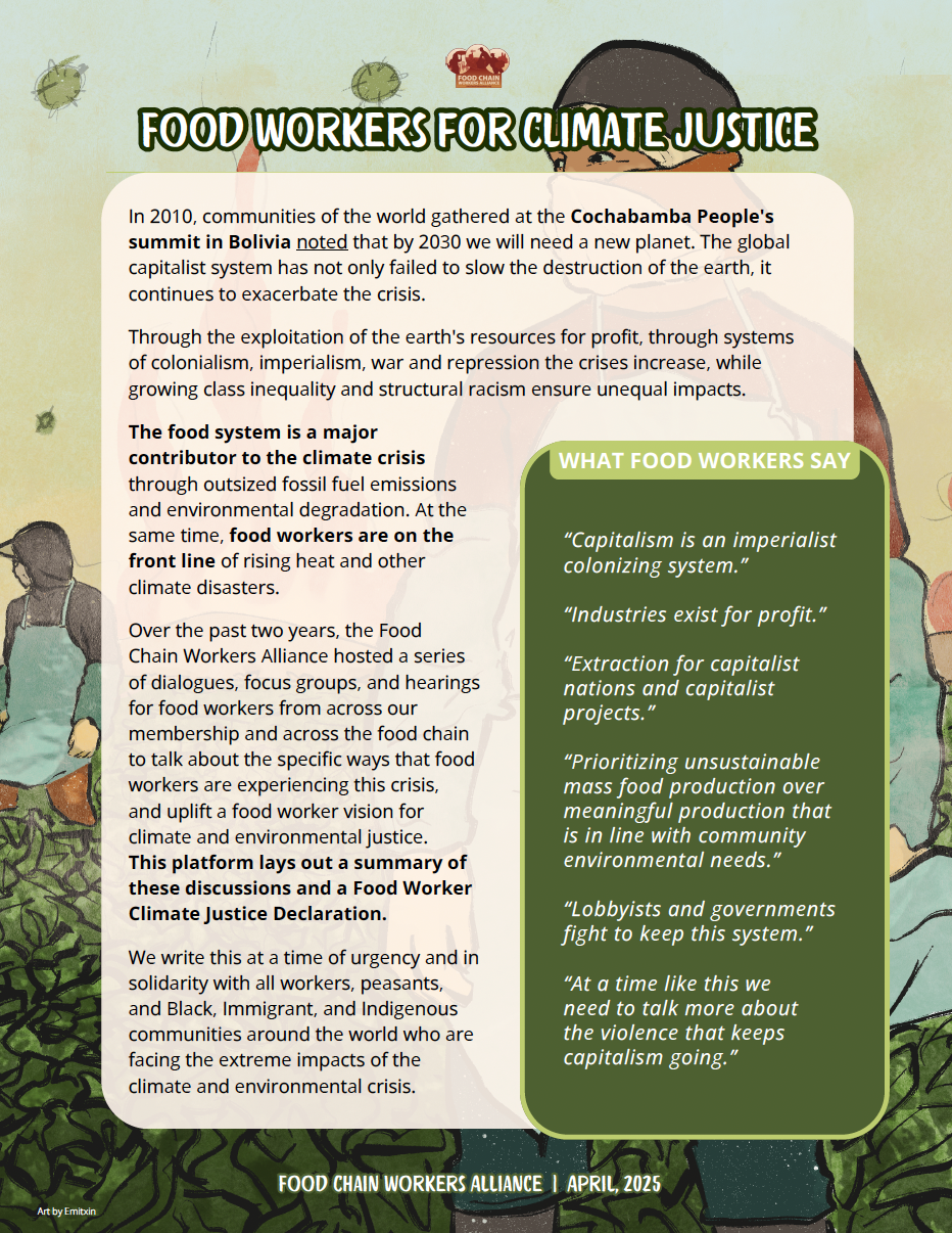 Food Workers for Climate Justice